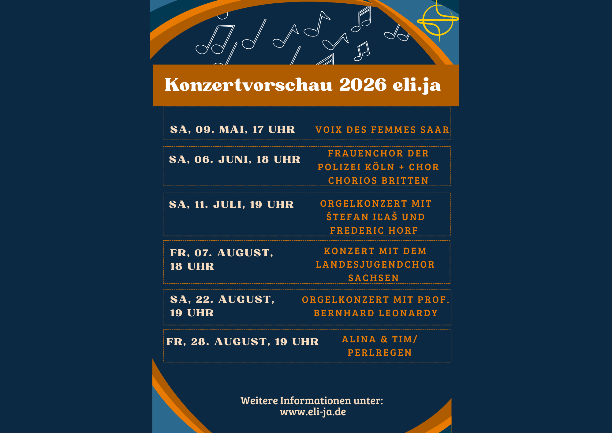 Aktuelles - Konzertvorschau 2026- 2026 (c) eli.ja Aktuelles - Konzertvorschau 2026- 2026