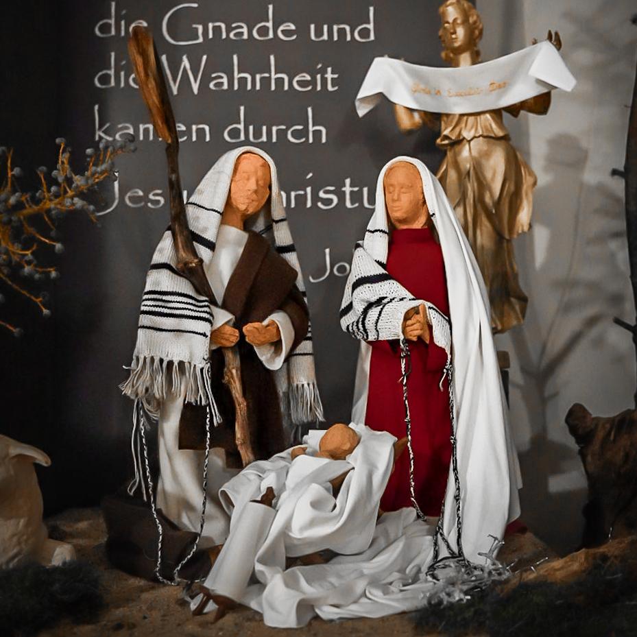 Milieukrippe - Die Figuren - Heilige Familie